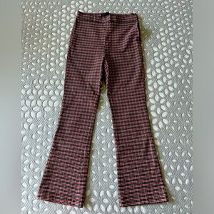 Urban Outfitters black/red checkered pants. Fleece interior for winter. Size 0